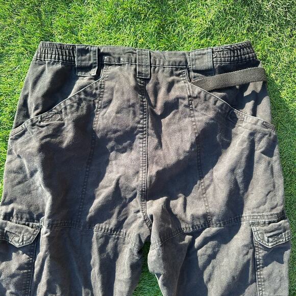 5.11 Tactical series Cargo Baggy Pants Mens Size 36x34 Double Knee Black Faded - Picture 12 of 15